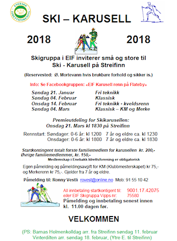 Bli med på EIF sin skikarusell 2018